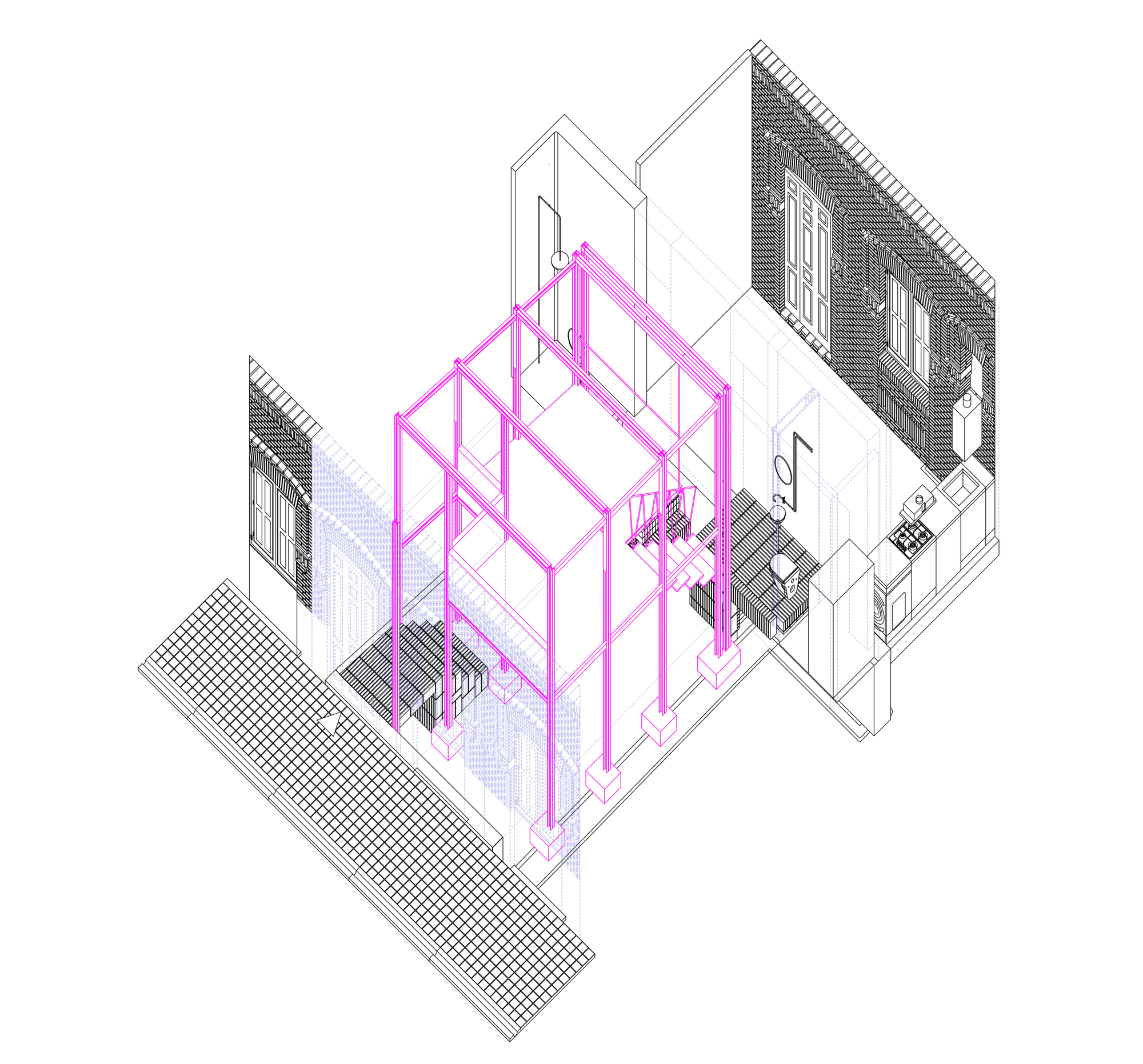 Madrid 公寓创意改造 | 垂直空间与砖艺的完美融合-22