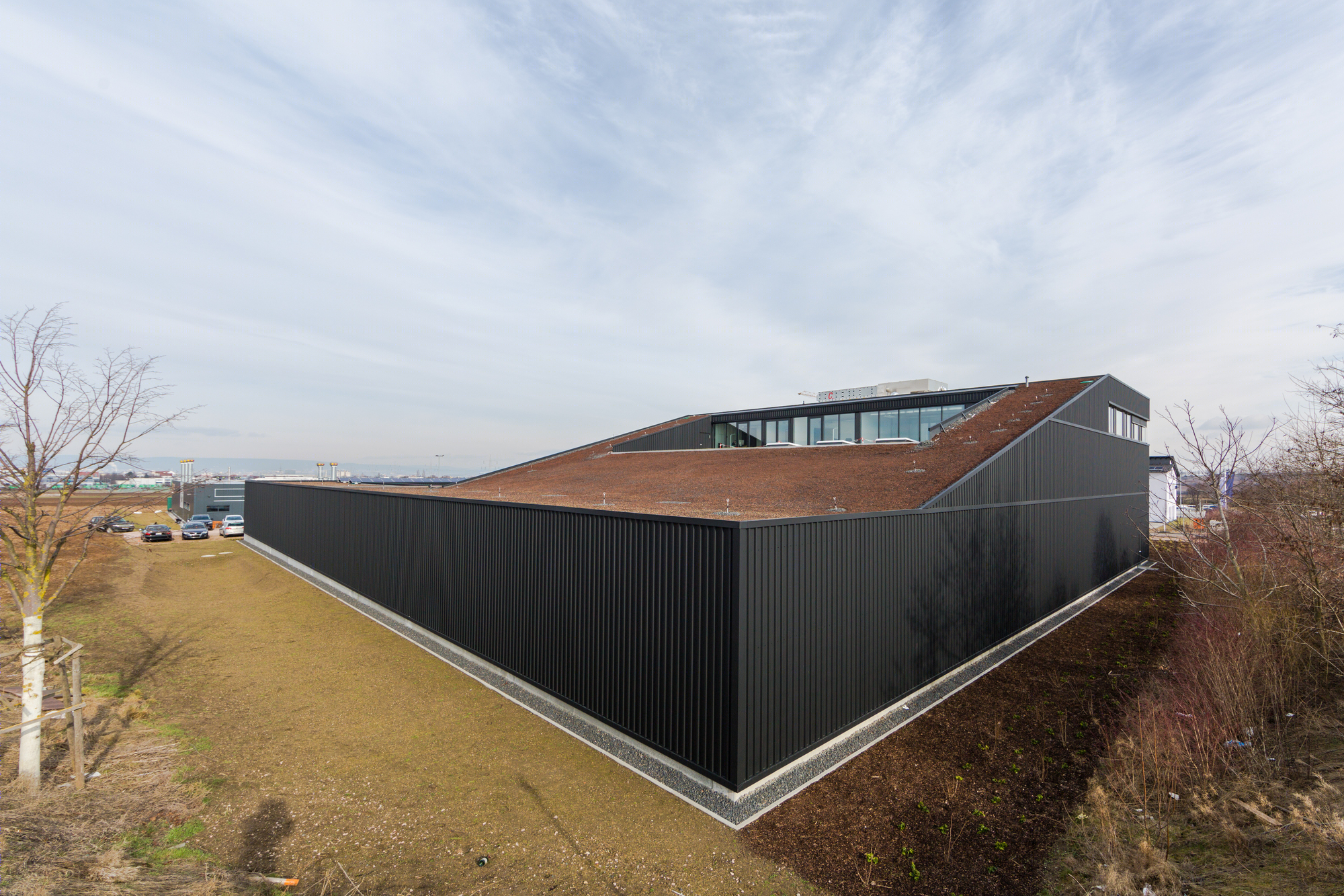 麦田中的绿色屋顶办公楼-5