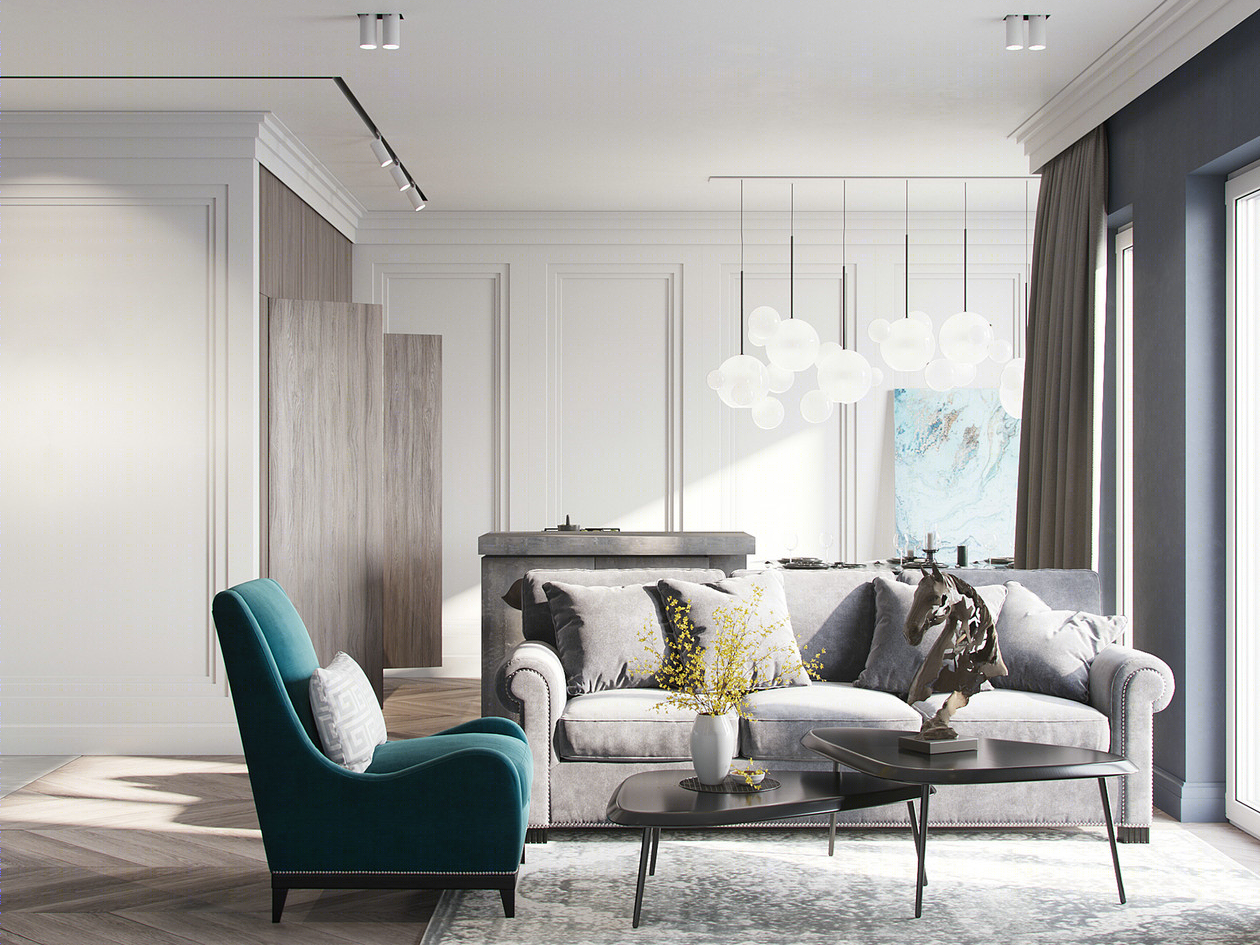 简约风格公寓设计，年费会员免费下载高清原图-31