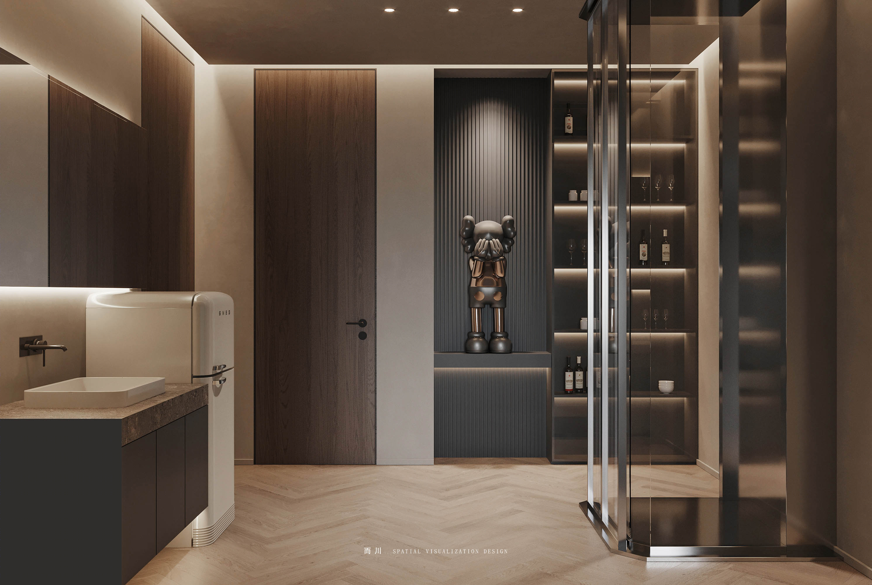 现代别墅设计典范丨而川空间可视化工作室-18