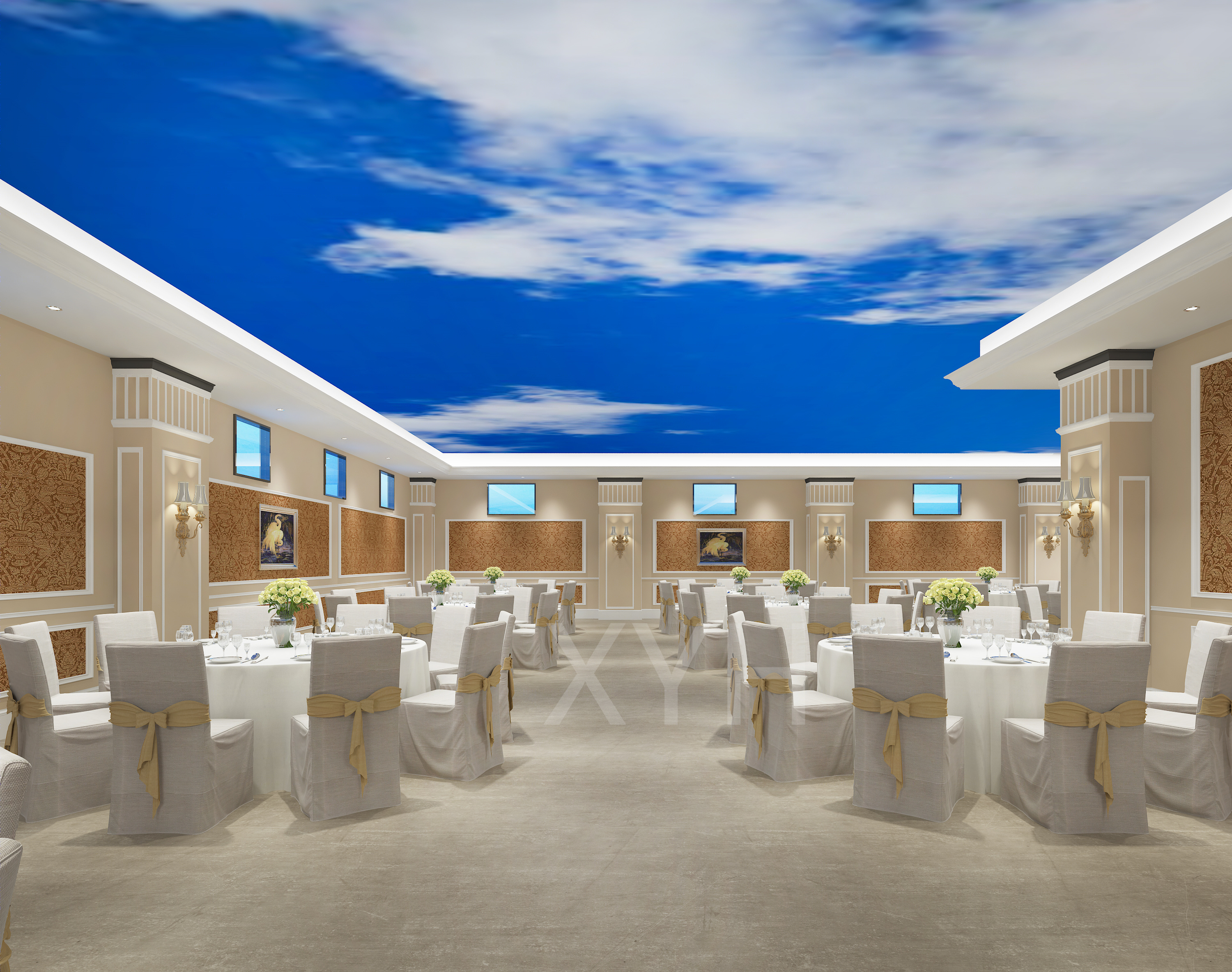 海洋餐厅|工装|效果图                     -5