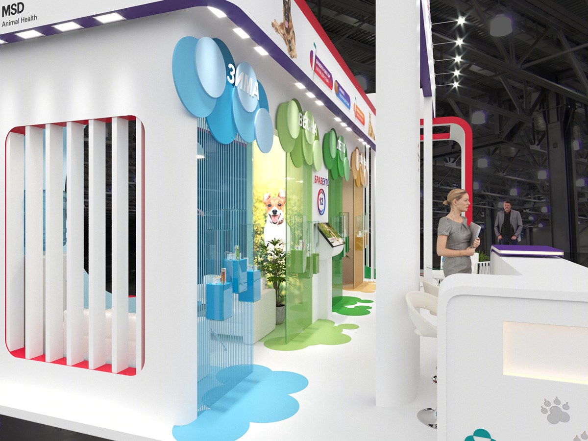 Anastasiya Gushchina丨展厅丨Exhibition stand for animal drug manufacturer-7