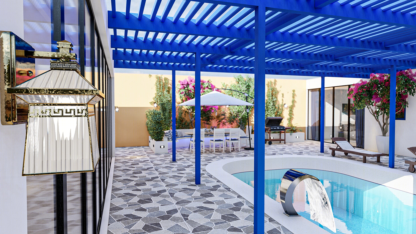 Anastasiya Gushchina丨庭院丨Vacation Villa (Santorini Style)-0