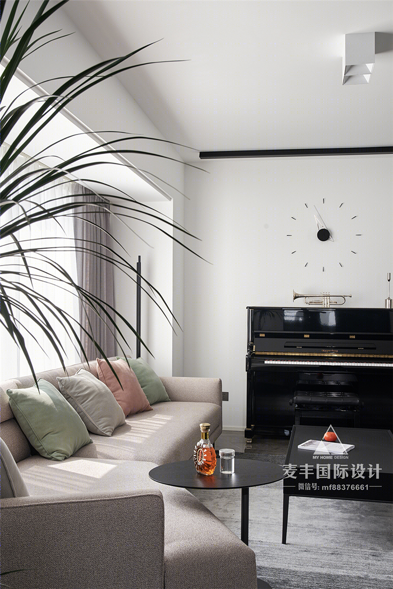 钱塘御景 107㎡黑白现代住宅,边套户型改造诠释生活美学-25
