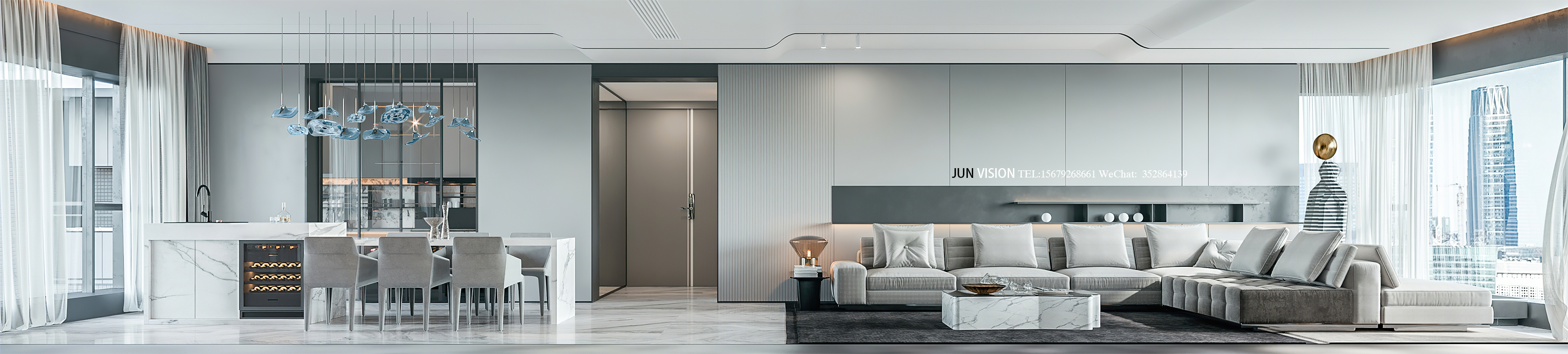 现代轻奢家居设计典范丨钧钧表现-3