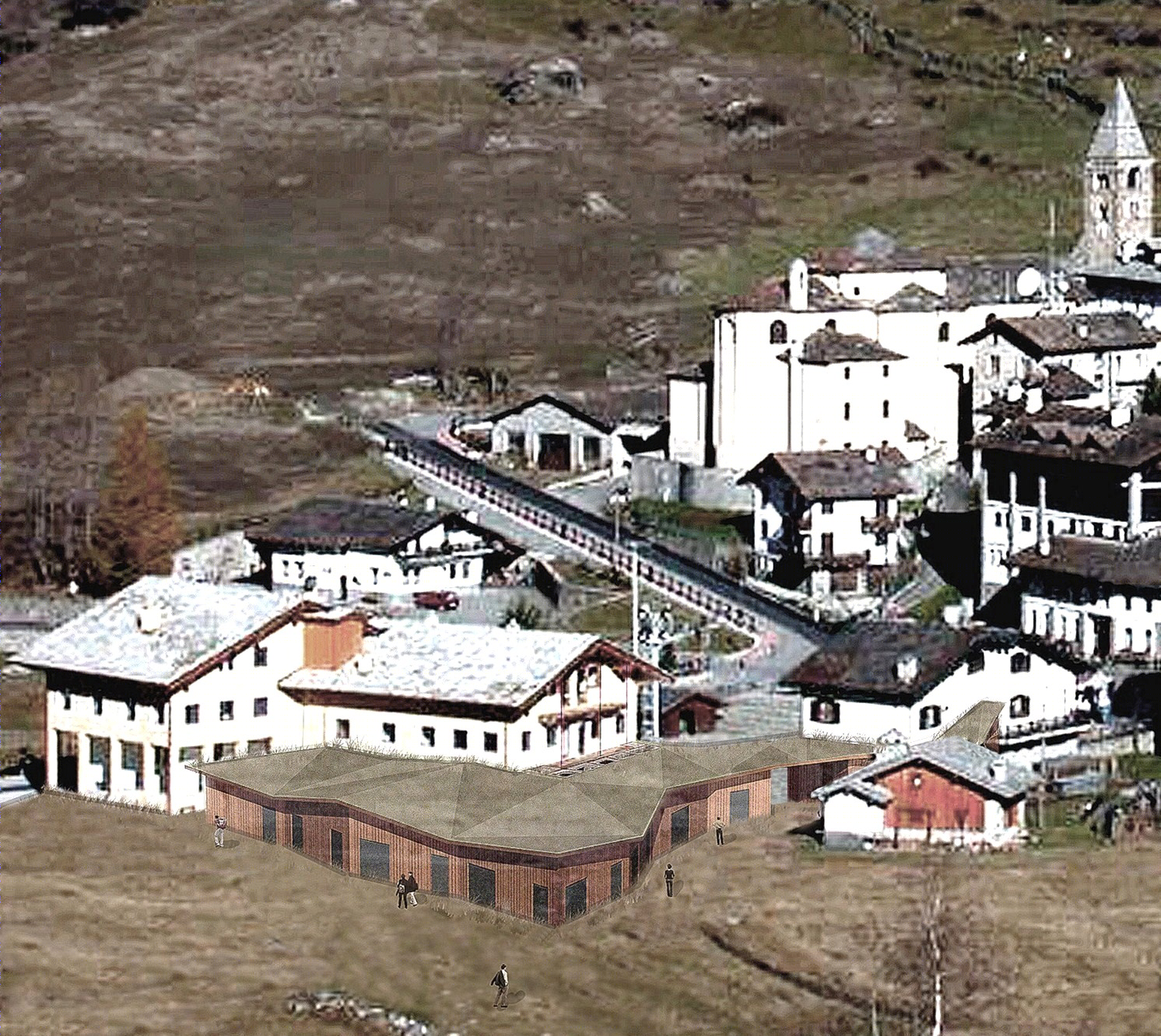 多用途建筑融入自然景观-0