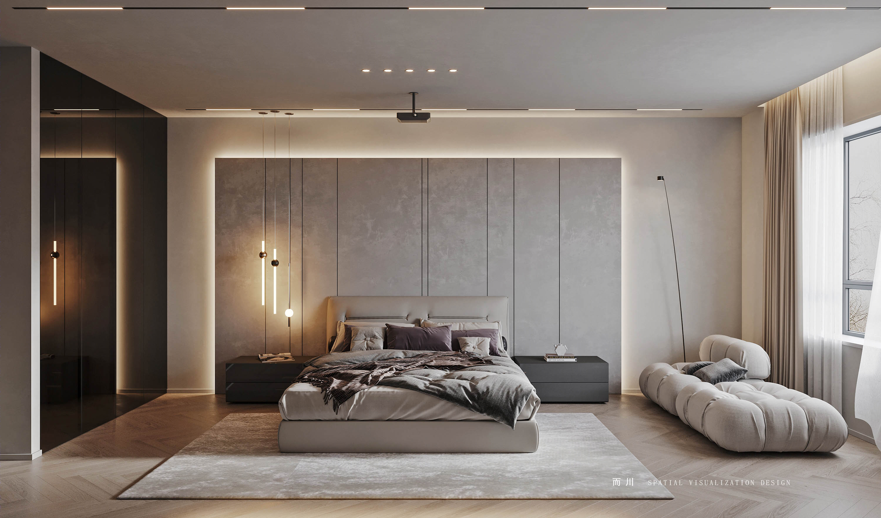 现代别墅设计典范丨而川空间可视化工作室-21