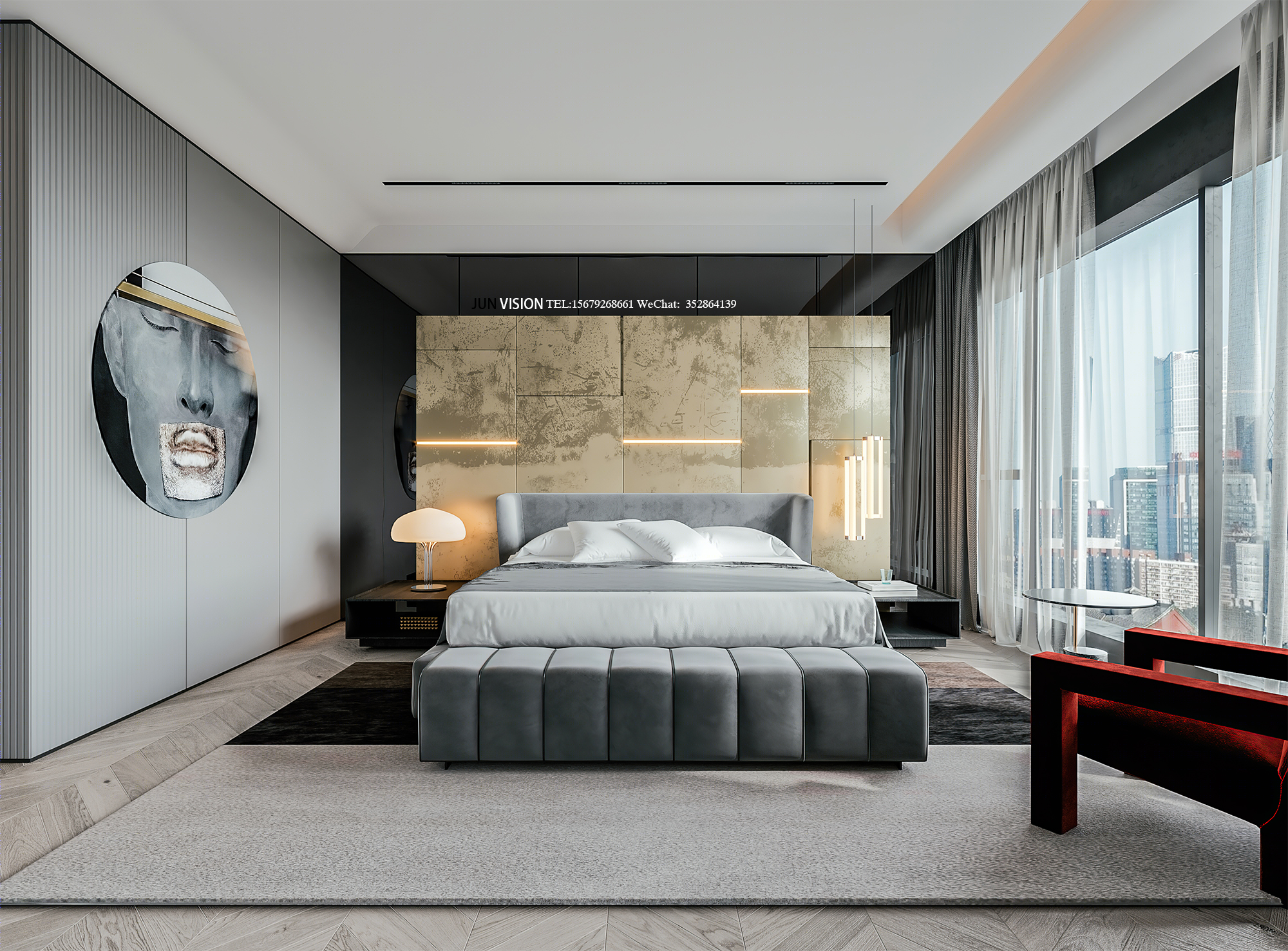 现代轻奢家居设计典范丨钧钧表现-8