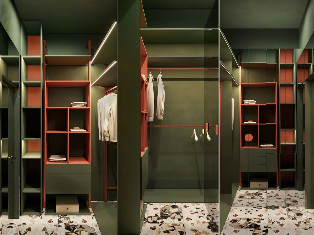 乌克兰基辅一室户公寓，色彩与材料打造轻奢时尚家居-34