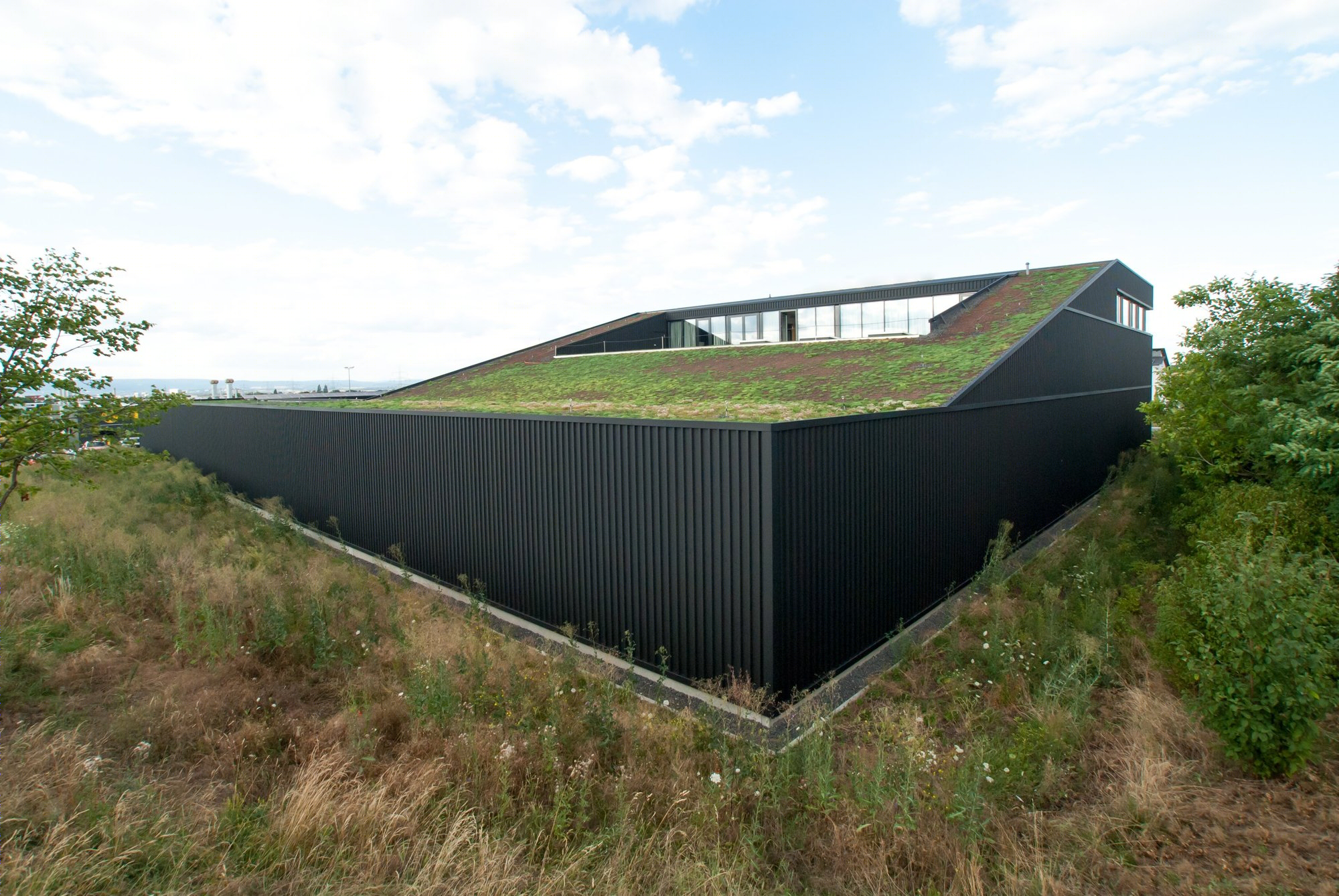 麦田中的绿色屋顶办公楼-16