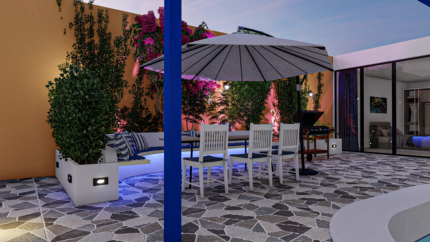 Anastasiya Gushchina丨庭院丨Vacation Villa (Santorini Style)-7