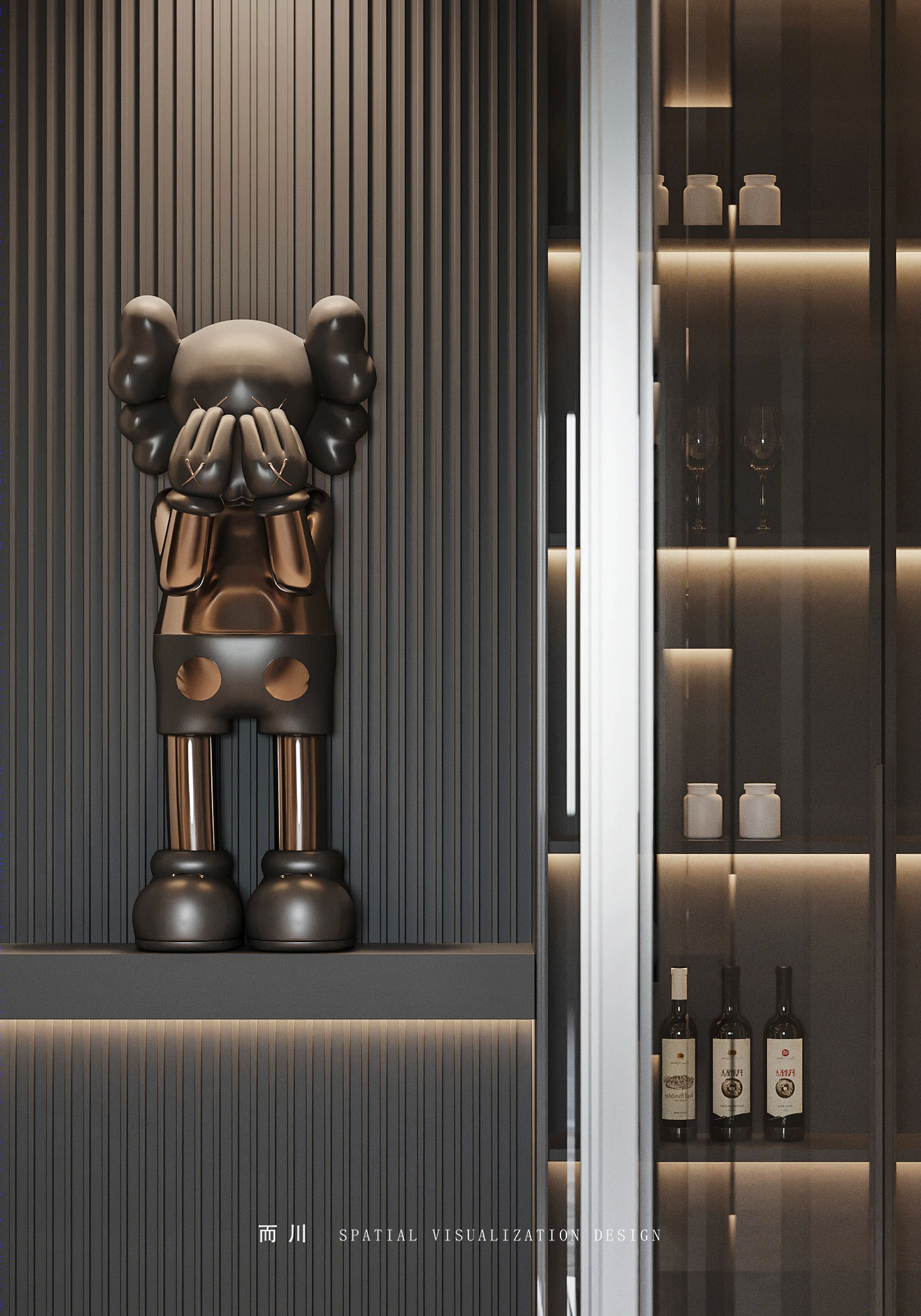 现代别墅设计典范丨而川空间可视化工作室-25