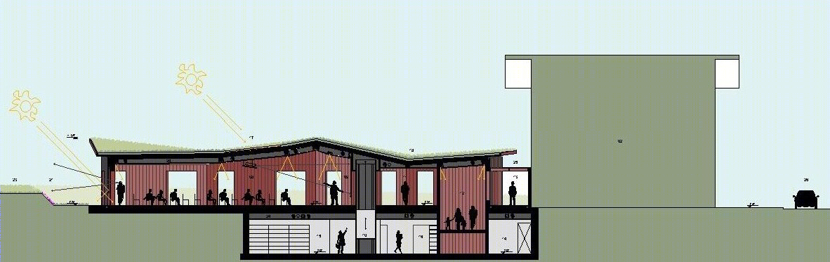 多用途建筑融入自然景观-8