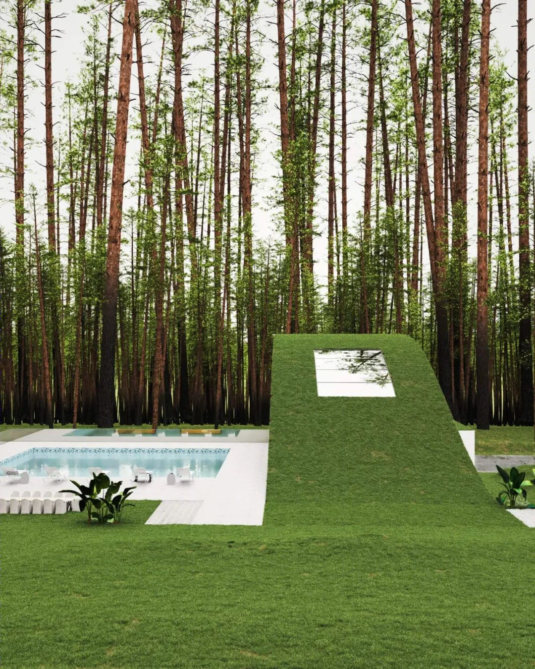 瑞士林地绿色奢华住宅丨伊朗建筑室内设计师 Milad Eshtiguashi-8