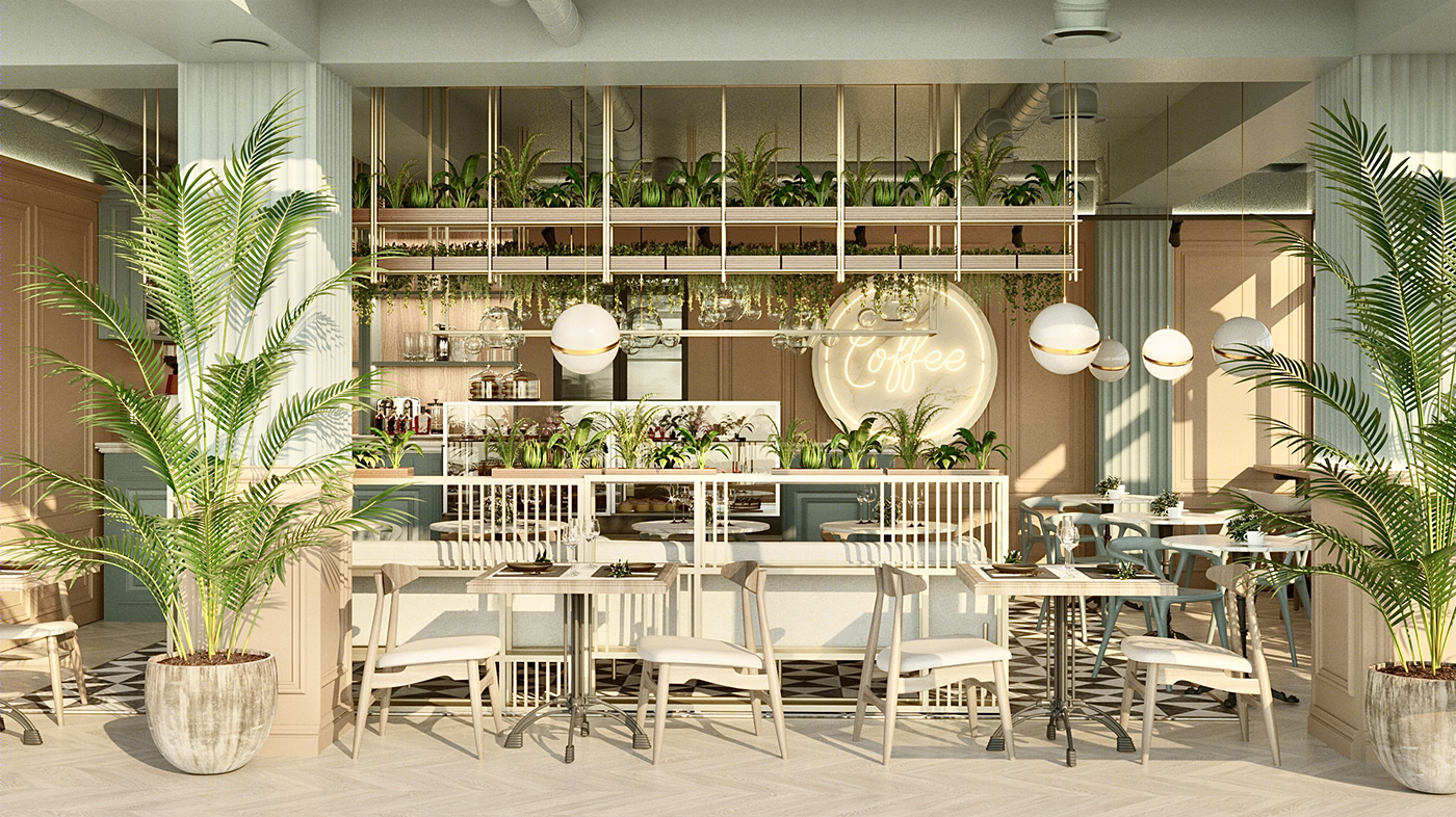 Anastasiya Gushchina丨西餐厅丨Interior design, restaurant design, design studio-4