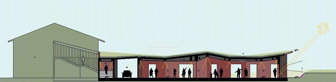 多用途建筑融入自然景观-9