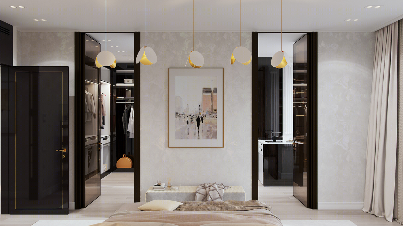 Anastasiya Gushchina丨平层丨bedroom in a classic style-4