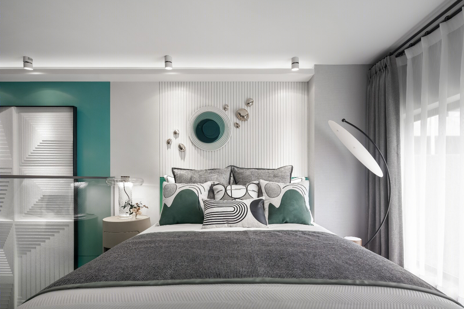 Tiffany 蓝主题 LOFT 公寓丨纱纱优家空间设计-19