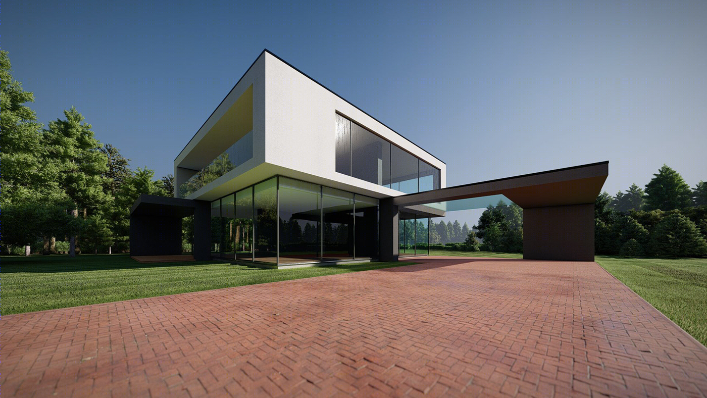 现代别墅外观设计-4