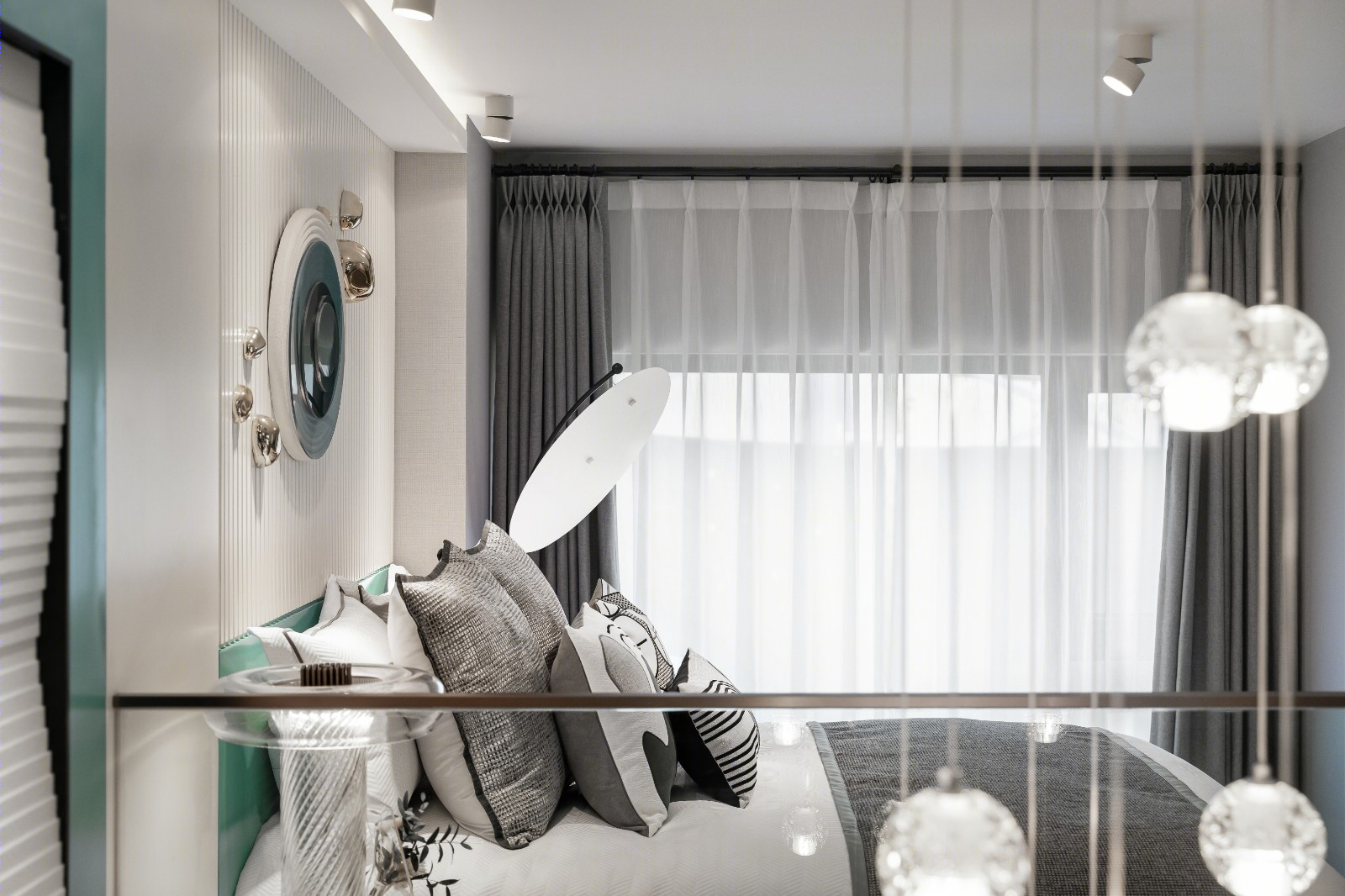 Tiffany 蓝主题 LOFT 公寓丨纱纱优家空间设计-21