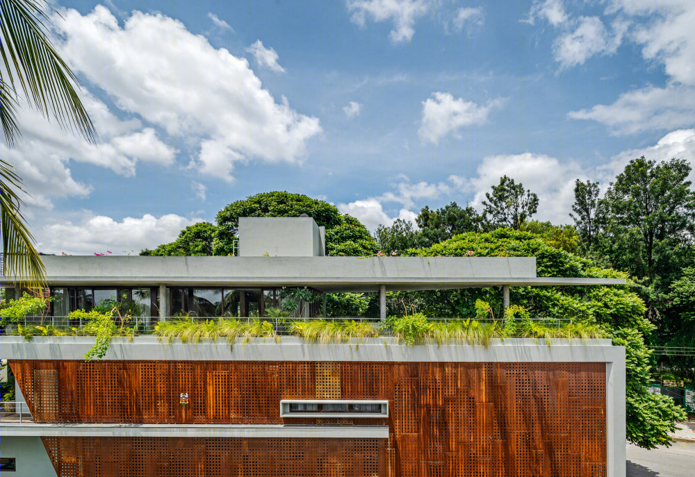 班加罗尔“隐身”三角住宅设计-1