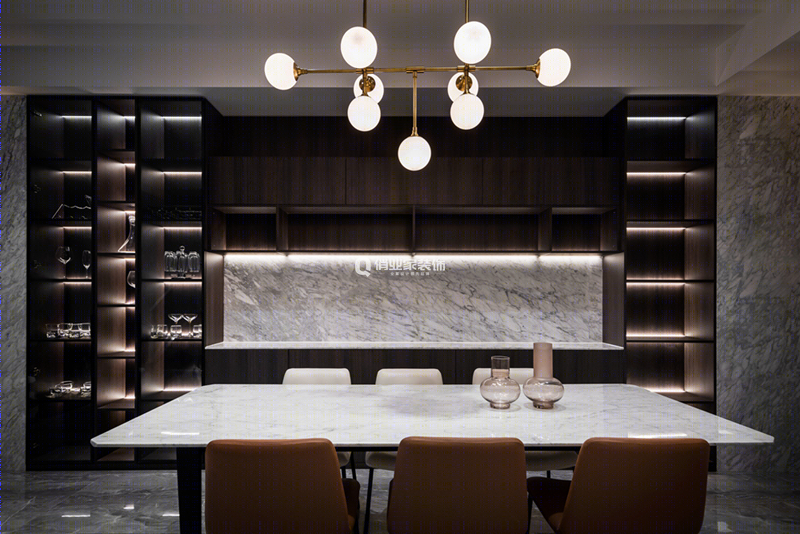 重庆都铎庄园联排中户现代混搭风格装修设计案例作品-2