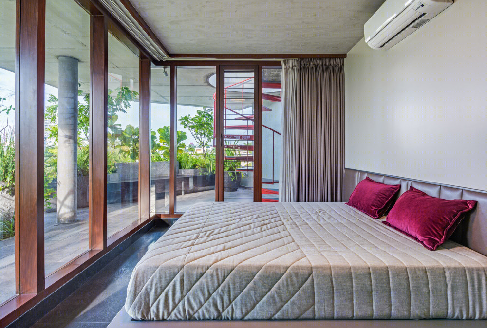 班加罗尔“隐身”三角住宅设计-8