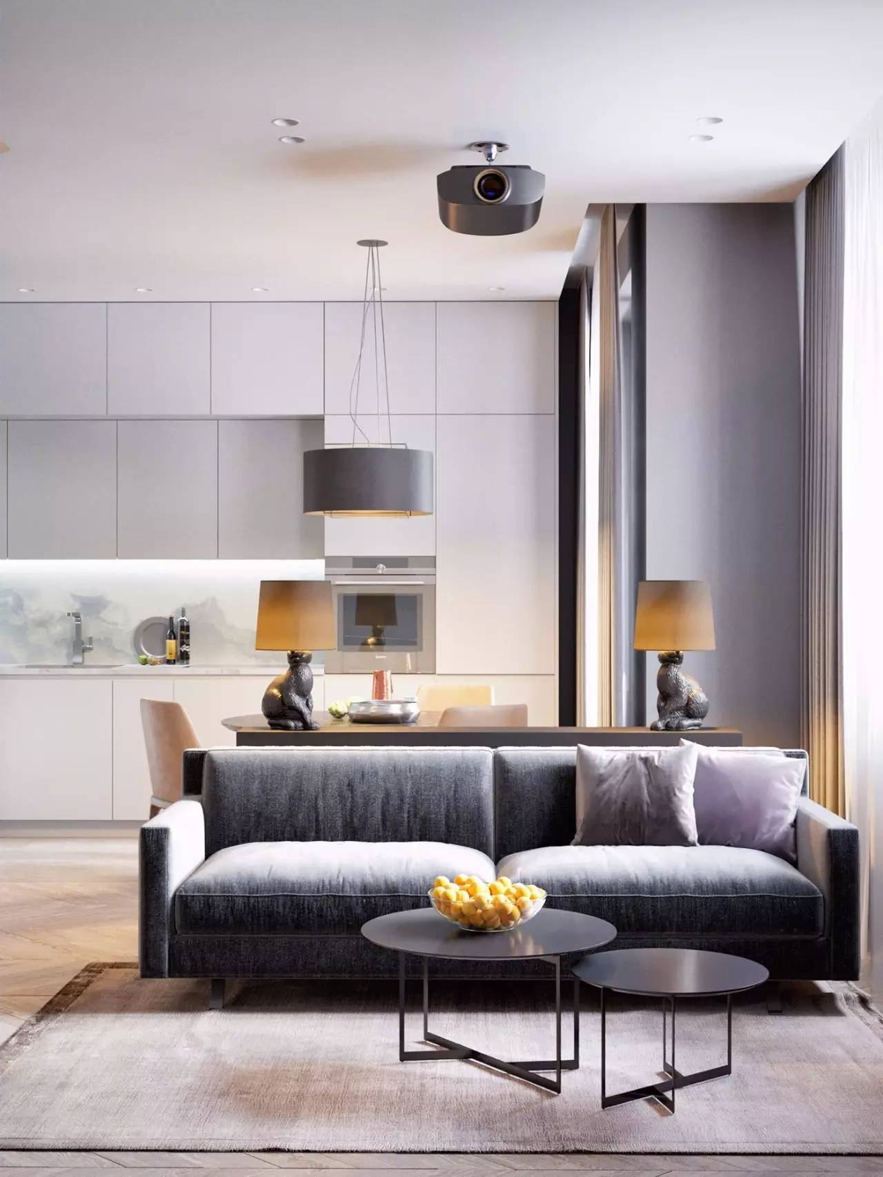 俄罗斯 50㎡现代时尚住宅设计，打造精致小空间-0