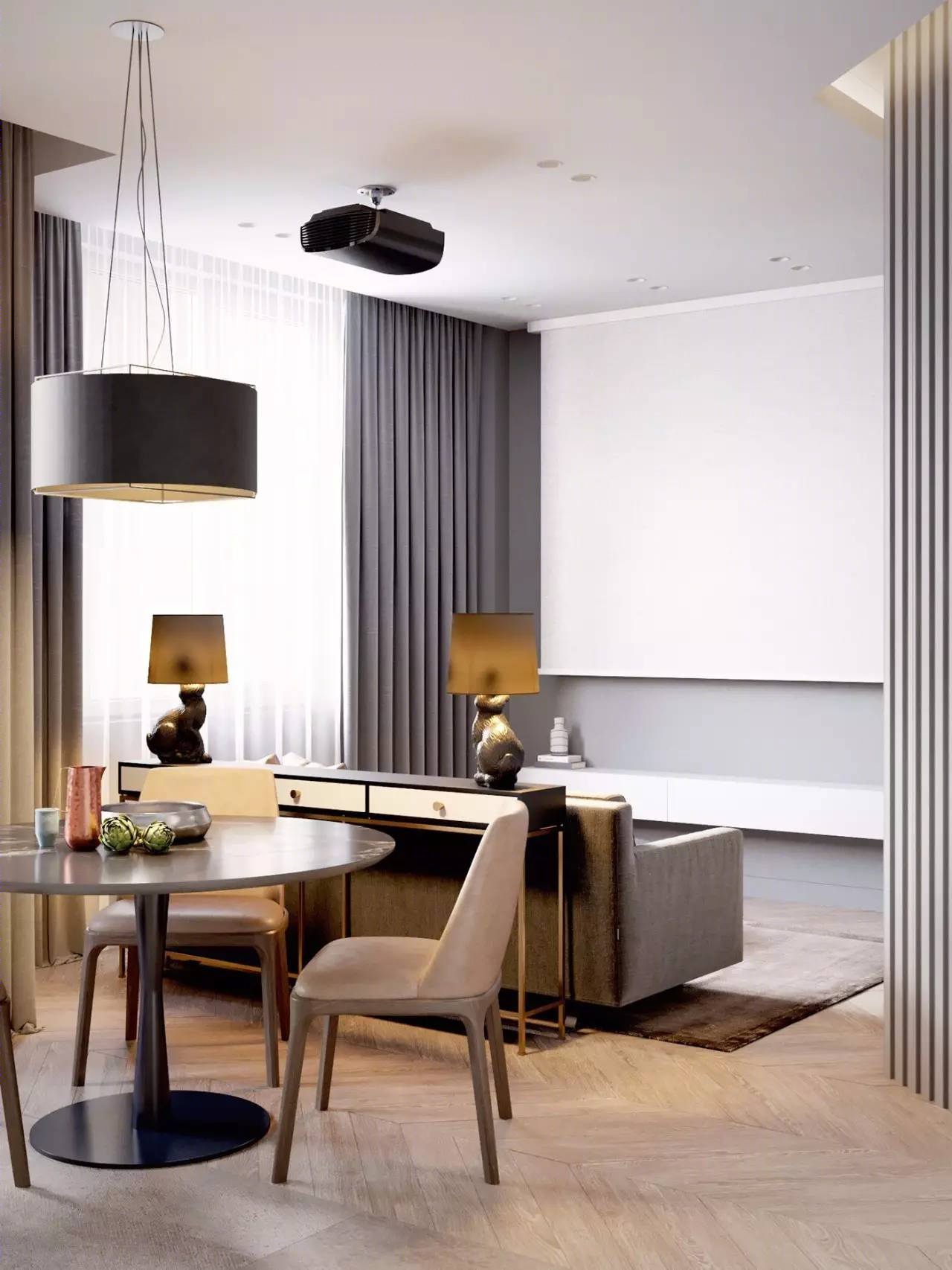 俄罗斯 50㎡现代时尚住宅设计，打造精致小空间-4