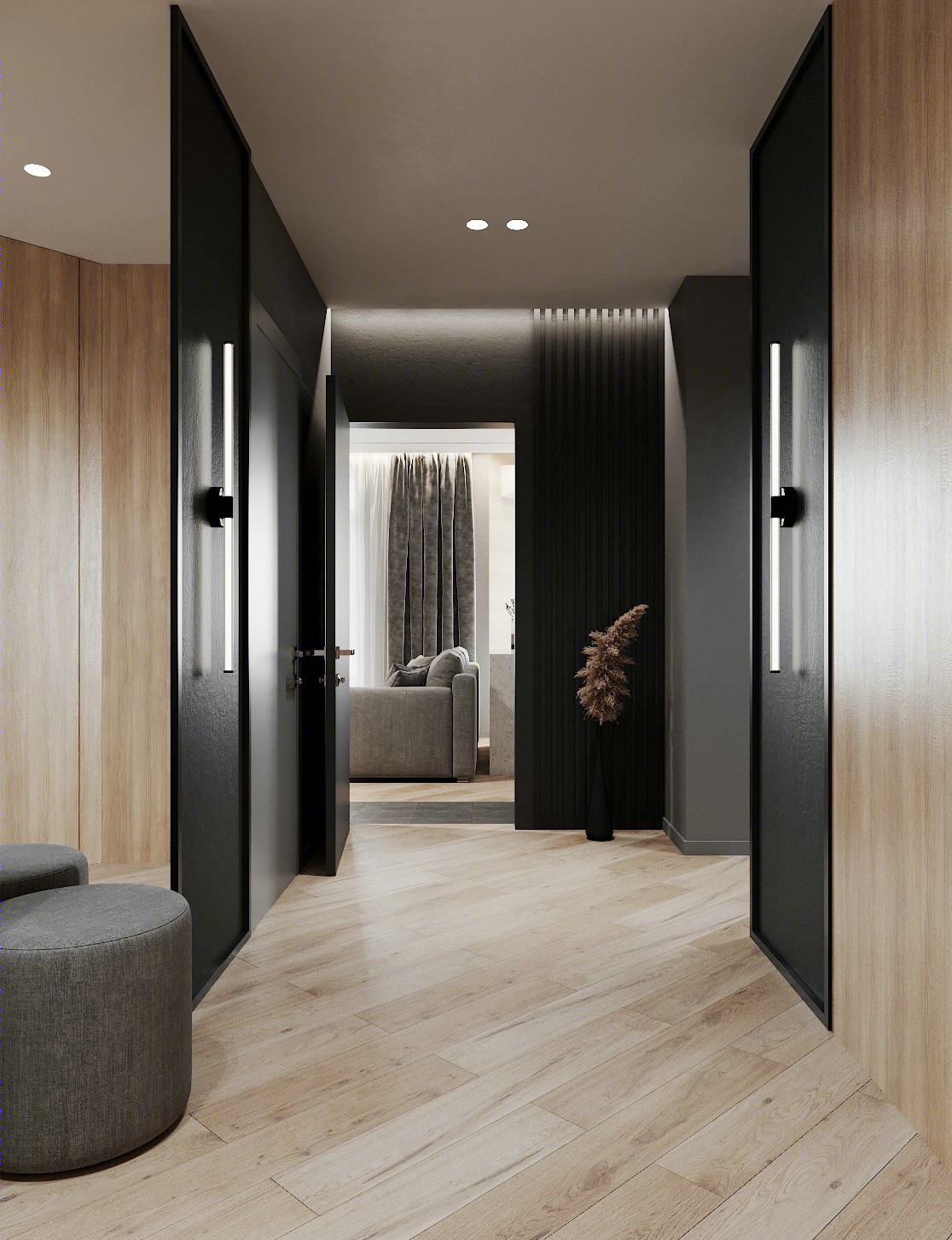 圣彼得堡住宅区的简约公寓-9