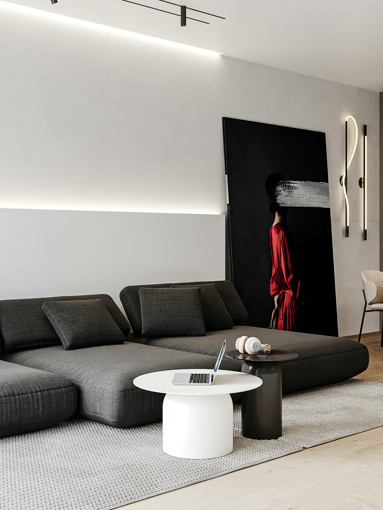 高级黑++简洁白高雅住宅设计-1