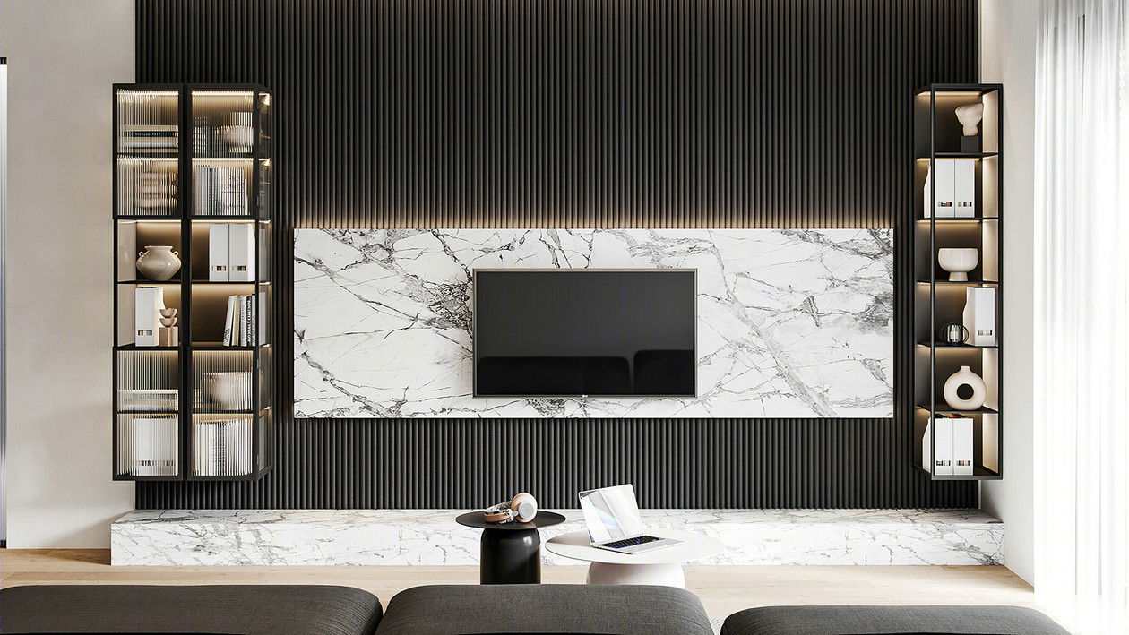 高级黑++简洁白高雅住宅设计-2