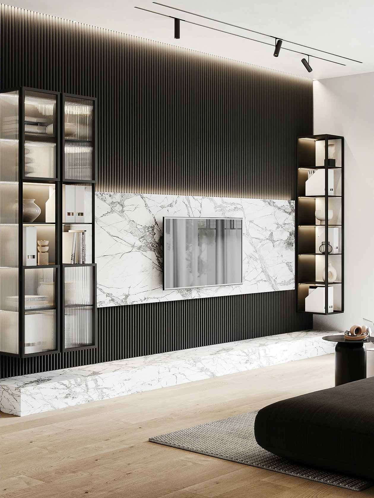 高级黑++简洁白高雅住宅设计-3