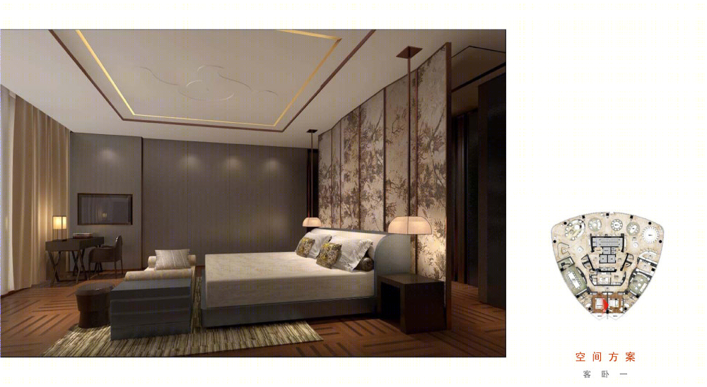 上海万科顶层复式  CAD施工图+PPT软装方案+物料表-3