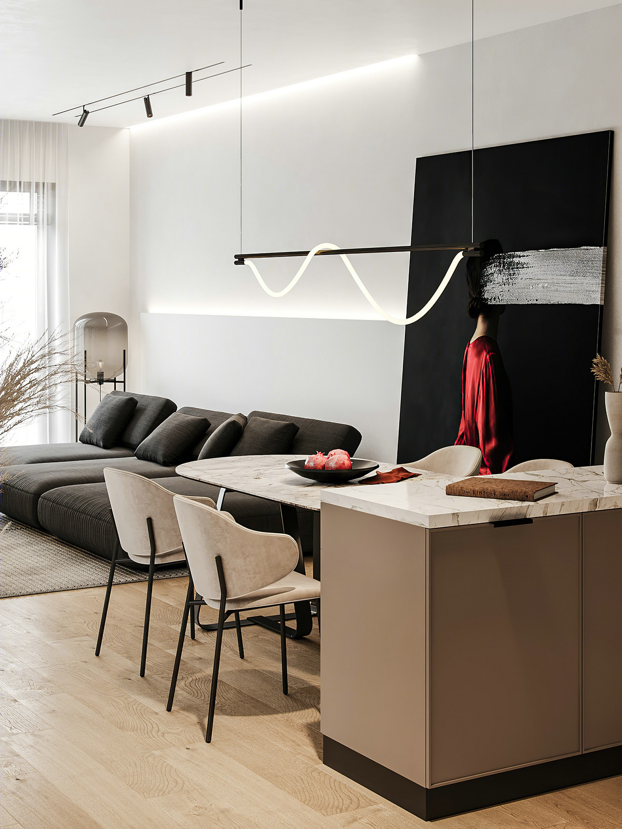 高级黑++简洁白高雅住宅设计-5