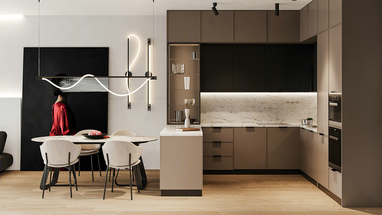 高级黑++简洁白高雅住宅设计-6