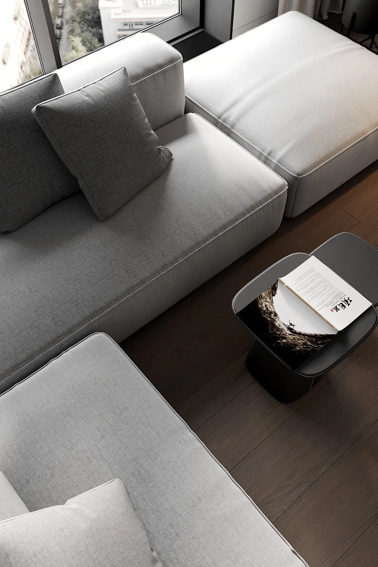 Quadro Room丨公寓丨最纯粹的简约灰设计!-8