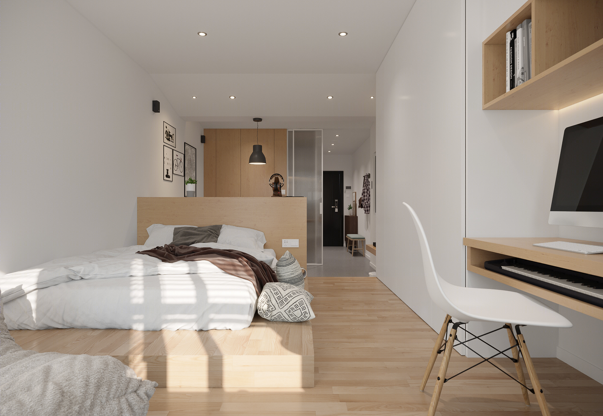 36㎡文艺中性女青年的音乐一字型公寓丨中国福建丨亚特建设,MIC 视觉-17