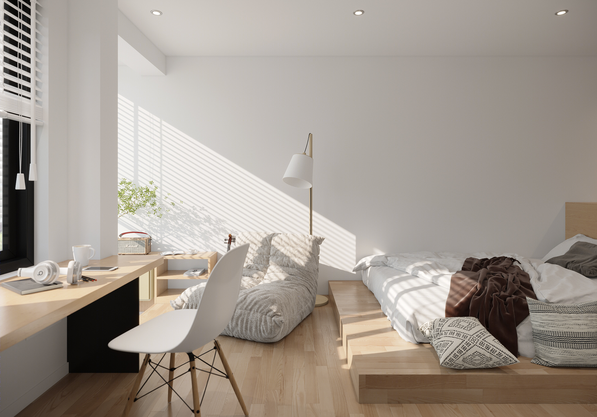 36㎡文艺中性女青年的音乐一字型公寓丨中国福建丨亚特建设,MIC 视觉-16