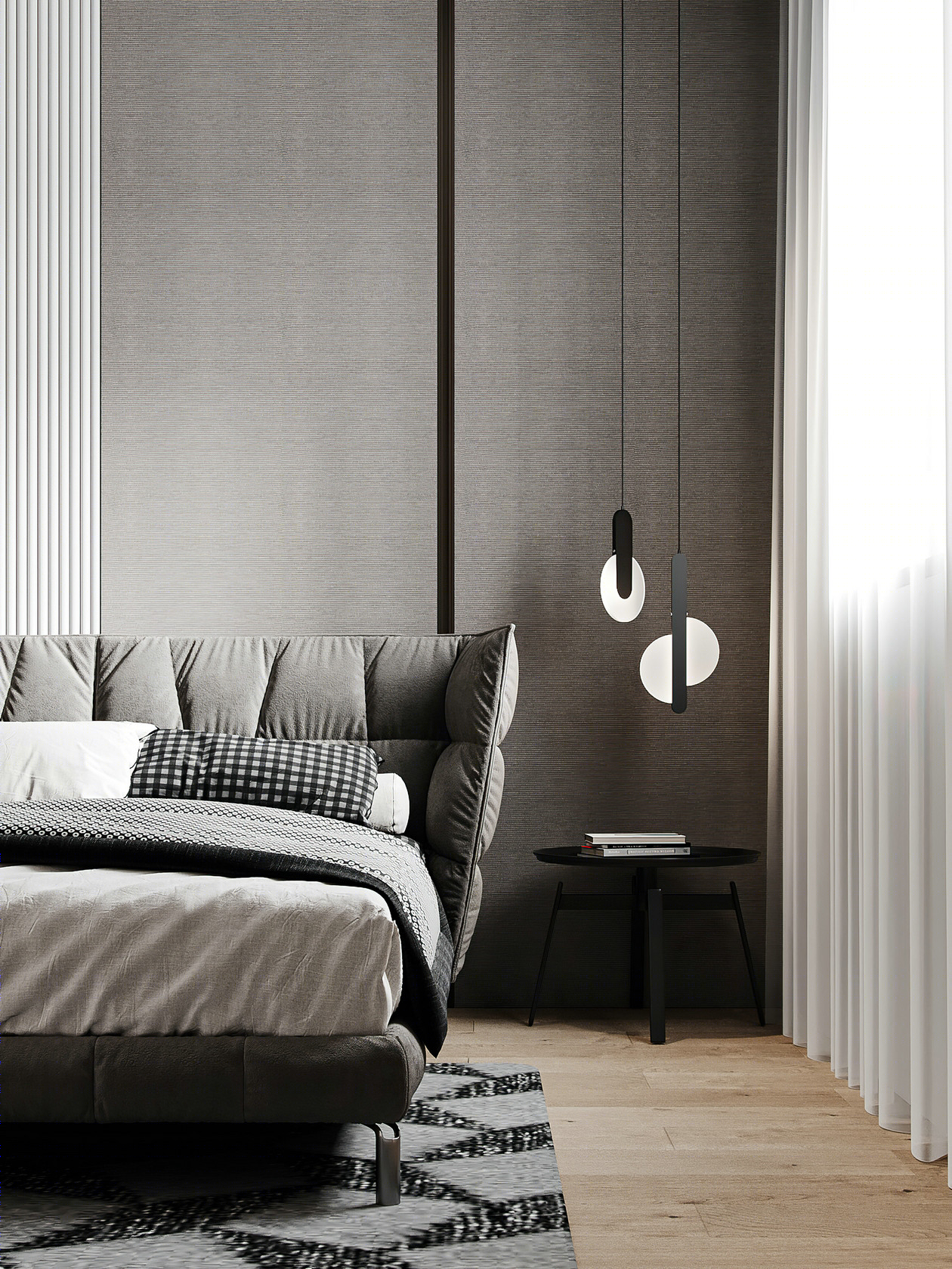 高级黑++简洁白高雅住宅设计-8