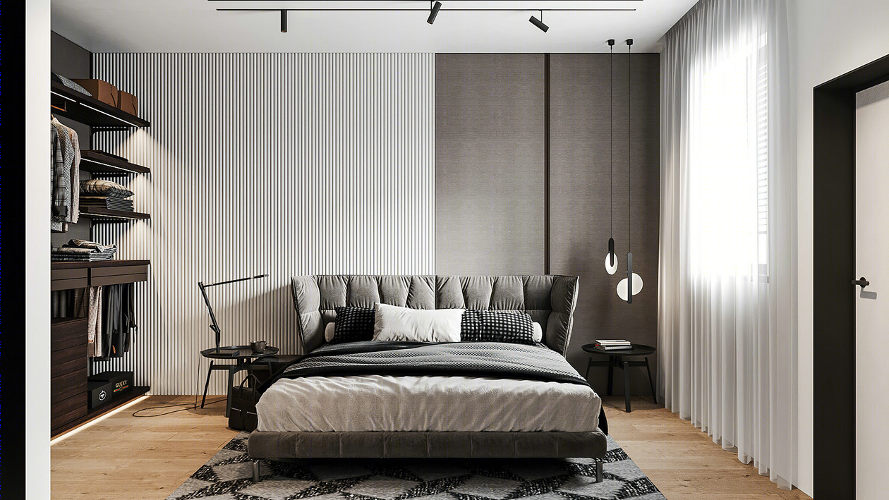 高级黑++简洁白高雅住宅设计-11