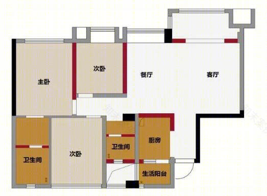 成都 120㎡亲子宅，互动式设计打造舒适生活-1