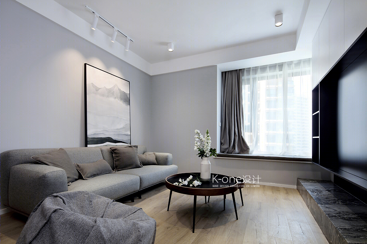苏州河畔 90 平刚需改造，黑白灰简约设计让空间光芒四射-3