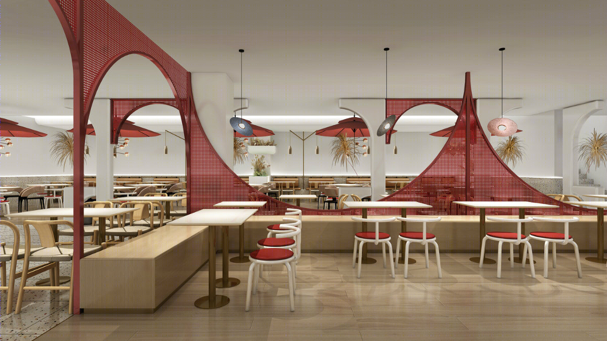 南京威实空间设计——科技企业员工餐厅科技感十足-3