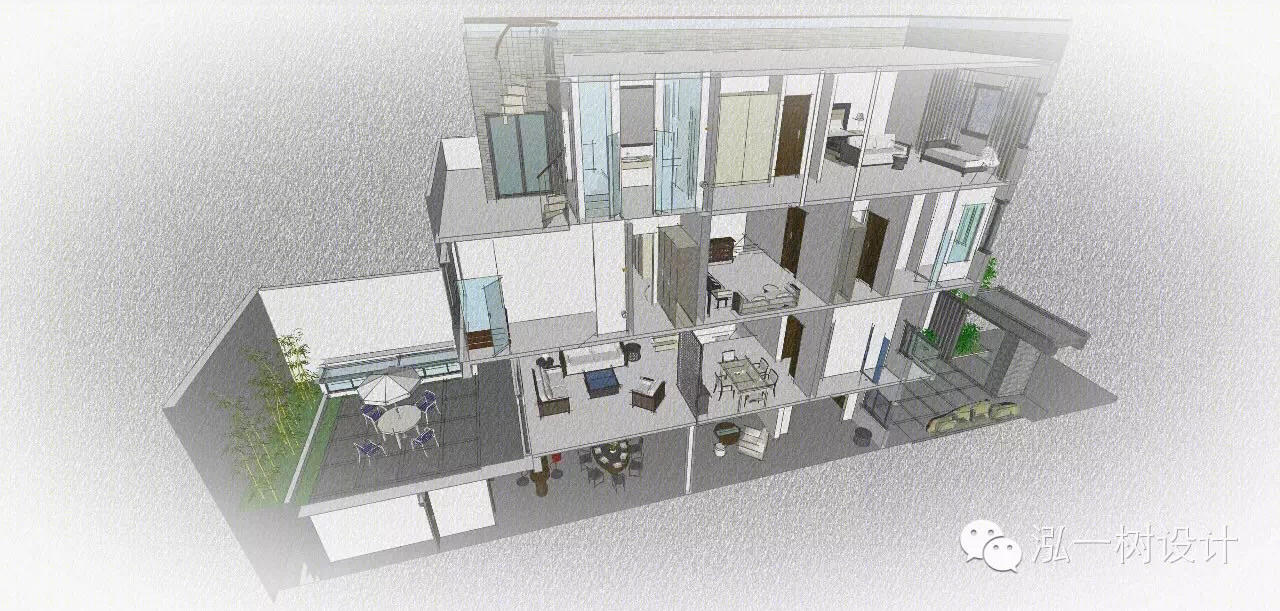 深圳橡木灰调住宅的采光通风设计-23