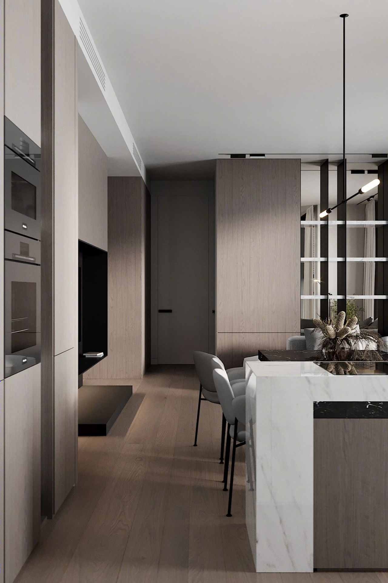 Quadro Room丨公寓丨最纯粹的简约灰设计！-11