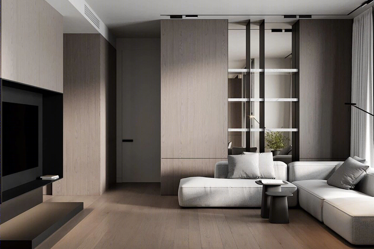 Quadro Room丨公寓丨最纯粹的简约灰设计！-14