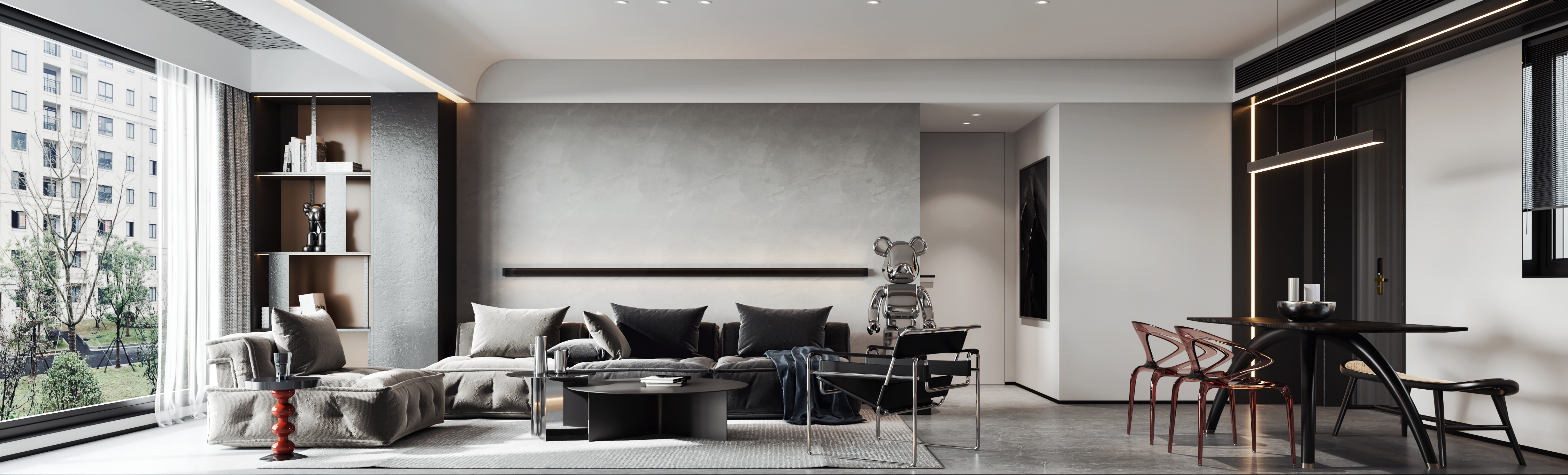 九山佳园现代简约之光 | 曾泉蒙的暗黑美学-15