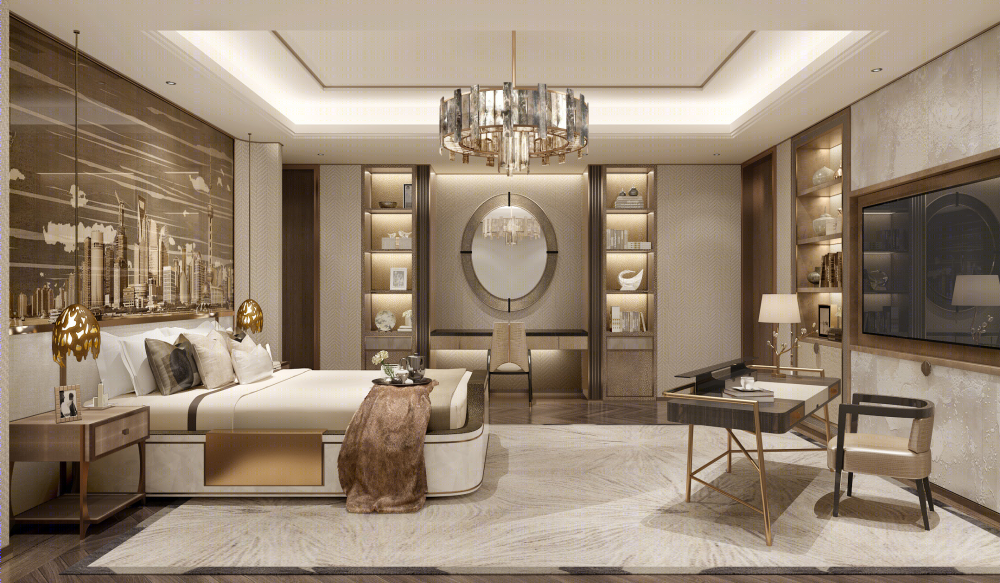 上海绿地五里桥顶层复式豪宅丨设计方案+效果图+彩平图+施工图+机电图+物料表 |-1