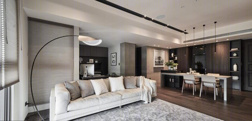 深木遇上大理石，打造现代住宅空间-8